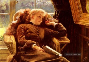  Tissot Malerei - Kathleen Newton in einem Lehnsessel James Jacques Joseph Tissot